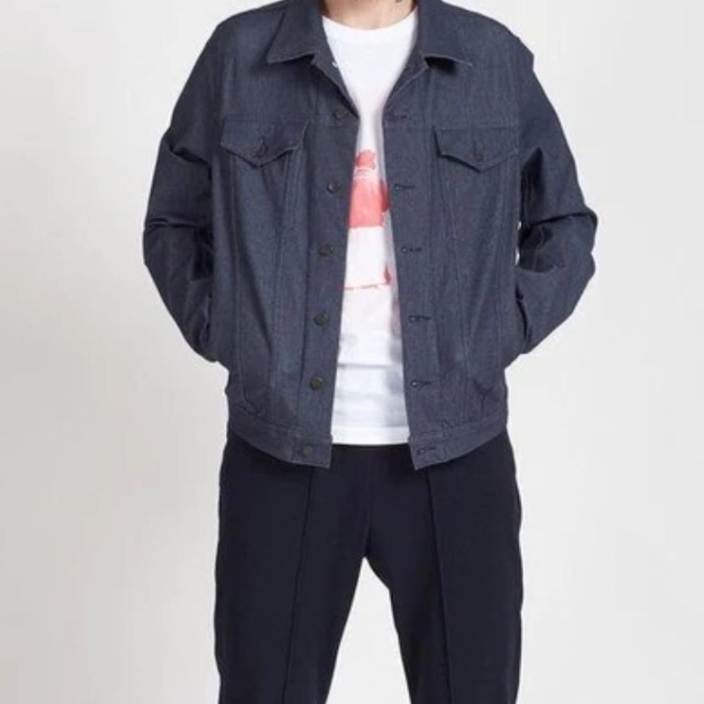 BBUC CARBON DENIM WATERPROOF BUTTON UP JACKET BLUE NWOT SMALL
